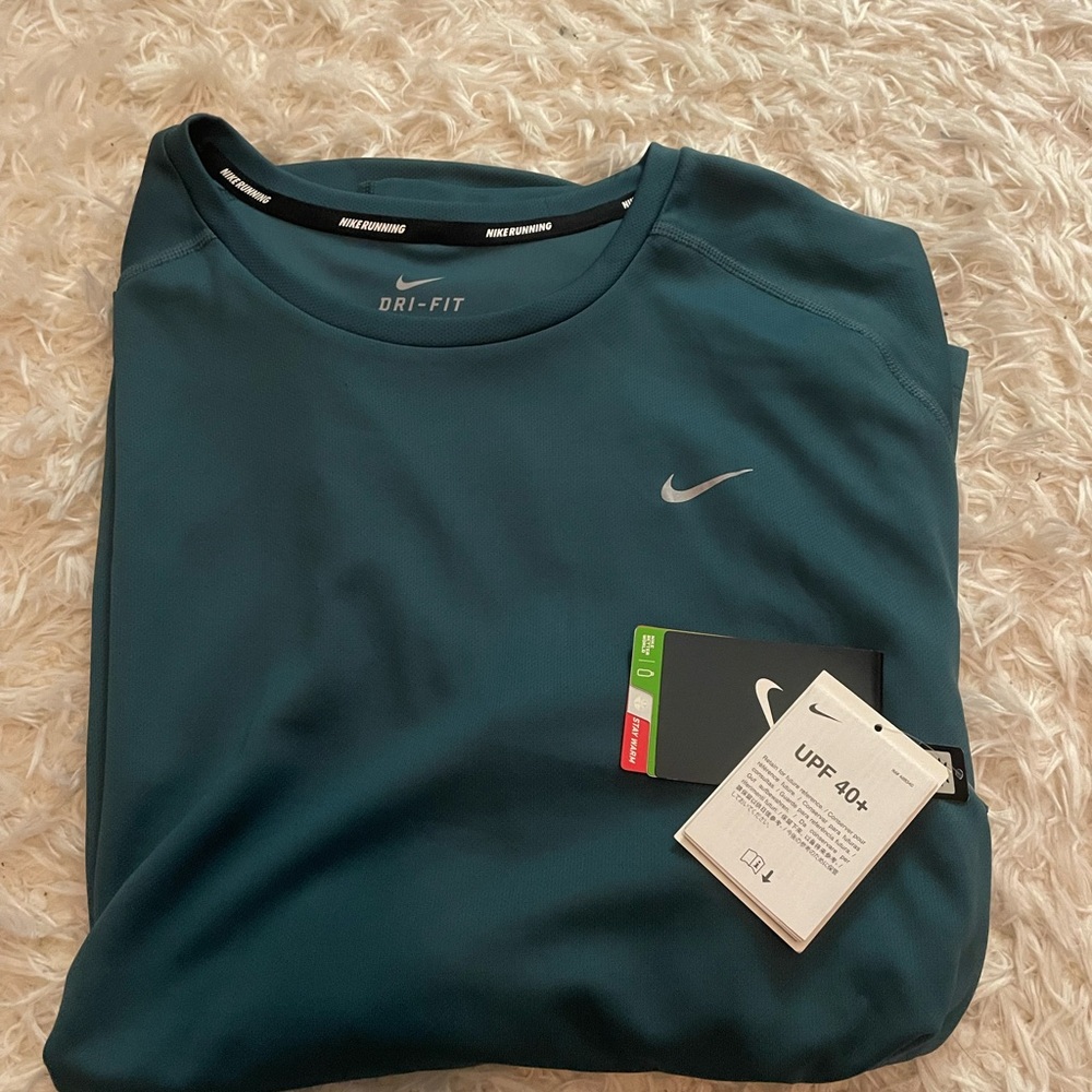 Nike Dri-FIT Teal Long Sleeve Shirt